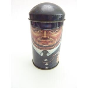 Vintage Cap-Tins Made In England Metropolitan Police Officer Tin Box